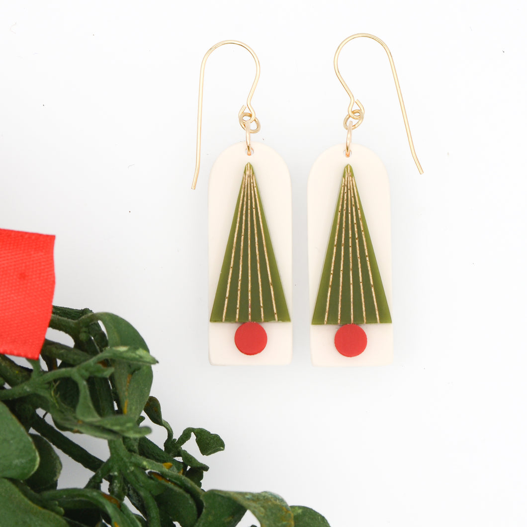 Classic Christmas Tree Earring