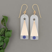 Modern Christmas Tree Star Earring