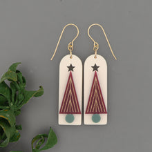 Modern Christmas Tree Star Earring