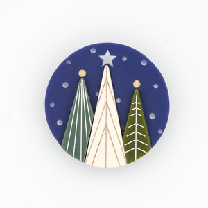 Snow Globe Brooch · Holiday Trees