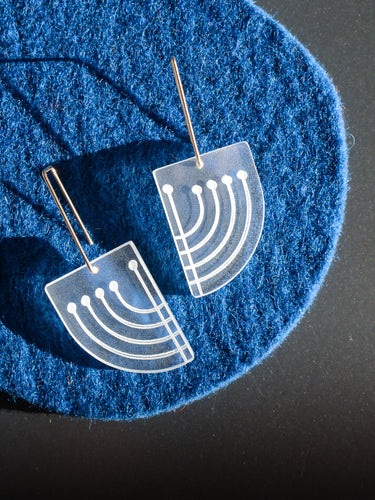 Hanukkah Menorah Earrings